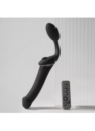 Черный безремневой вибрострапон Strap-On-Me Multi Orgasm Size XL - Strap-on-me - купить с доставкой в Набережных Челнах