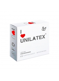 Ультратонкие презервативы Unilatex Ultra Thin - 3 шт. - Unilatex - купить с доставкой в Набережных Челнах