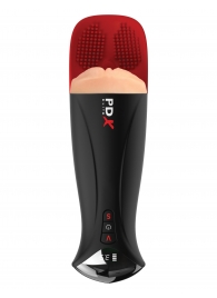 Телесный мастурбатор-вагина в черной колбе с вибрацией Fuck-O-Matic Pro XL - Pipedream - в Набережных Челнах купить с доставкой