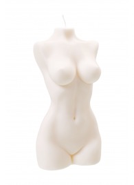 Белая интерьерная свеча в форме женского торса - 850 гр. - Pecado - купить с доставкой в Набережных Челнах