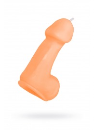 Оранжевая свеча в форме пениса - 47 гр. - Pecado - купить с доставкой в Набережных Челнах