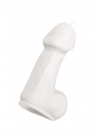Белая свеча в форме пениса - 47 гр. - Pecado - купить с доставкой в Набережных Челнах