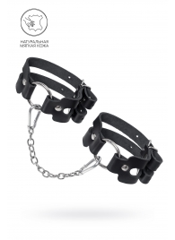Черные кожаные оковы из двух ремешков - Pecado - купить с доставкой в Набережных Челнах