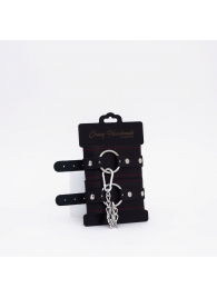 Черно-красные кожаные оковы - Crazy Handmade - купить с доставкой в Набережных Челнах