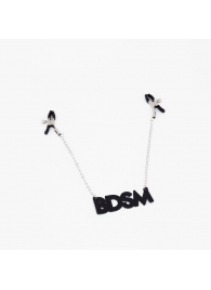 Зажимы на соски с кожаной подвеской BDSM - Crazy Handmade - купить с доставкой в Набережных Челнах
