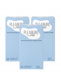 Набор из 3 упаковок ультратонких презервативов Pleasure Lab (по 12 шт.) - Pleasure Lab - купить с доставкой в Набережных Челнах