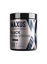 Черные утолщенные презервативы MAXUS Extra Strong с железным кейсом - 15 шт. - Maxus - купить с доставкой в Набережных Челнах