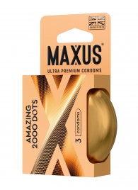 Точечные презервативы MAXUS 2000 Amazing Dots с железным кейсом - 3 шт. - Maxus - купить с доставкой в Набережных Челнах