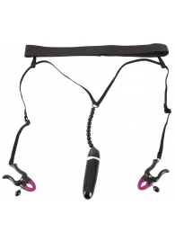 Женские вибростринги с зажимами для половых губ Spreader String with Vibrator - Orion - купить с доставкой в Набережных Челнах