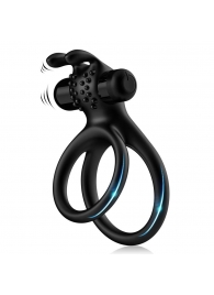 Черное эрекционное виброкольцо с подхватом мошонки Stay Hard - Boys of Toys - в Набережных Челнах купить с доставкой