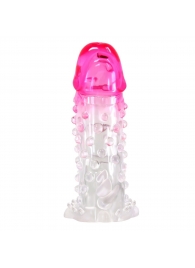 Прозрачно-розовая насадка на пенис Wilford - 13,5 см. - Baile - в Набережных Челнах купить с доставкой