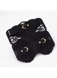 Фигурный набор для БДСМ-игр с узорами и золотистой фурнитурой - Crazy Handmade - купить с доставкой в Набережных Челнах