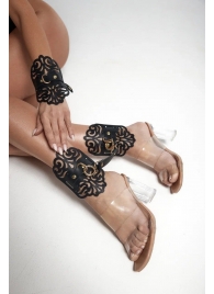 Черный фигурные оковы с золотистой фурнитурой - Crazy Handmade - купить с доставкой в Набережных Челнах