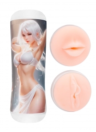 Двусторонний мастурбатор в колбе аниме - вагина и ротик - Tokyo Style - в Набережных Челнах купить с доставкой