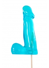 Голубой леденец в форме члена со вкусом блю кюрасао - 173 гр. - Sosuчki - купить с доставкой в Набережных Челнах