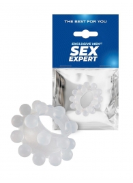 Эластичное эрекционное кольцо с двумя рядами шариков - Sex Expert - в Набережных Челнах купить с доставкой