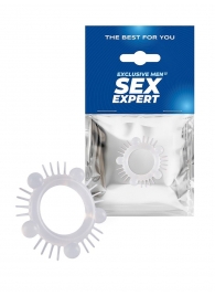 Эластичное эрекционное кольцо с шишечками и шипами - Sex Expert - в Набережных Челнах купить с доставкой