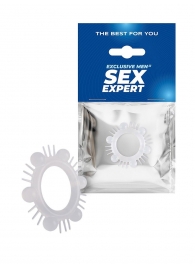 Эластичное эрекционное кольцо с шипиками и шариками - Sex Expert - в Набережных Челнах купить с доставкой