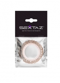 Эрекционное кольцо с бежевыми «ресничками» - Sextaz - в Набережных Челнах купить с доставкой