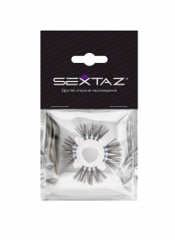 Эластичное эрекционное кольцо с черными «ресничками» - Sextaz - в Набережных Челнах купить с доставкой