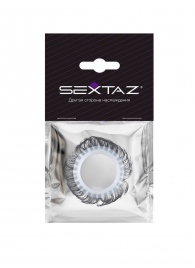 Эластичное эрекционное колечко с черными «ресничками» - Sextaz - в Набережных Челнах купить с доставкой