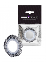 Эластичное эрекционное колечко с черными «ресничками» - Sextaz - в Набережных Челнах купить с доставкой