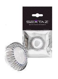 Эластичное эрекционное кольцо с длинными черными «ресничками» - Sextaz - в Набережных Челнах купить с доставкой