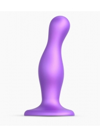 Фиолетовая насадка Strap-On-Me Dildo Plug Curvy size M - Strap-on-me - купить с доставкой в Набережных Челнах