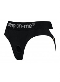 Черные трусики для насадок Heroine Lingerie Harness - size XL - Strap-on-me - купить с доставкой в Набережных Челнах