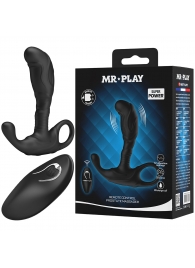 Черный изогнутый массажёр простаты с вибрацией и пультом ДУ - Baile - в Набережных Челнах купить с доставкой