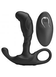 Черный изогнутый массажёр простаты с вибрацией и пультом ДУ - Baile - в Набережных Челнах купить с доставкой