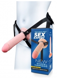 Мужской полый страпон на регулируемых ремешках - 22 см. - Sex Expert - купить с доставкой в Набережных Челнах