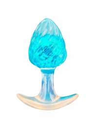 Голубоватая анальная пробка - 9 см. - AnaLove
