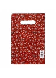 Красный подарочный новогодний пакет с вырубной ручкой (20х30 см) - Сима-Ленд - купить с доставкой в Набережных Челнах