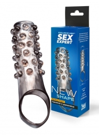 Дымчатая насадка на пенис с выпуклостями - 11 см. - Sex Expert - в Набережных Челнах купить с доставкой