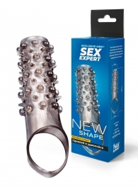 Дымчатая насадка на пенис с шипами и выпуклостями - 12 см. - Sex Expert - в Набережных Челнах купить с доставкой