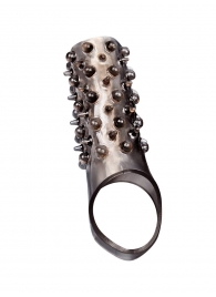 Дымчатая насадка на пенис с шипами и выпуклостями - 12,5 см. - Sex Expert - в Набережных Челнах купить с доставкой