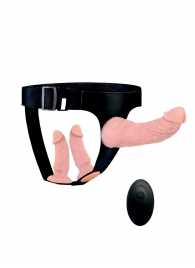 Женский страпон с 3 насадками и вибрацией - Erowoman-Eroman - купить с доставкой в Набережных Челнах