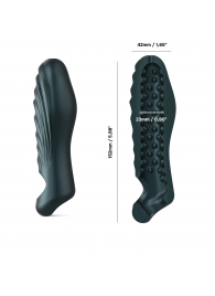 Серая силиконовая насадка на пенис с подхватом Manwan Ryzer - Manwan - в Набережных Челнах купить с доставкой