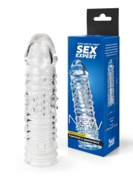 Прозрачная закрытая насадка на пенис - 17 см. - Sex Expert - в Набережных Челнах купить с доставкой