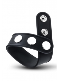 Черное эрекционное кольцо на кнопках - Blush Novelties - в Набережных Челнах купить с доставкой