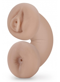 Телесный люминесцентный двусторонний мастурбатор Tasha - Blush Novelties - в Набережных Челнах купить с доставкой