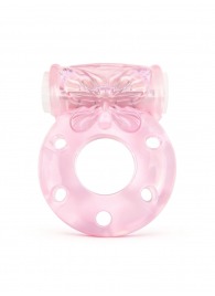 Розовое эрекционное виброкольцо с бабочкой - 1137 - в Набережных Челнах купить с доставкой