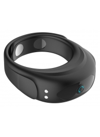 Черное эрекционное виброкольцо на ремешках - Boys of Toys - в Набережных Челнах купить с доставкой