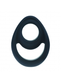 Черное эрекционное кольцо Double Ergo Silicone Cockring - Shots Media BV - в Набережных Челнах купить с доставкой