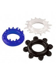 Набор из 3 эрекционных колец разного цвета и рельефа - Boys of Toys - в Набережных Челнах купить с доставкой