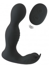 Черная анальная пробка с вибрацией, вращением и пультом ДУ RC Butt Plug with 2 Functions - Orion - в Набережных Челнах купить с доставкой