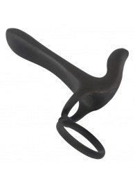 Черная насадка на член с вибрацией Couple’s Vibrator - Orion - в Набережных Челнах купить с доставкой