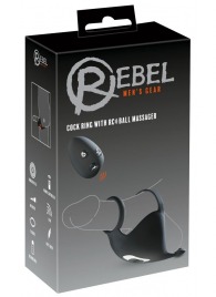 Черная вибронасадка для эрекции и стимуляции мошонки Cock ring with RC ball massager - Orion - в Набережных Челнах купить с доставкой