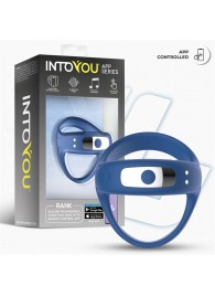 Синее интерактивное эрекционное виброкольцо Rank - Intoyou - в Набережных Челнах купить с доставкой